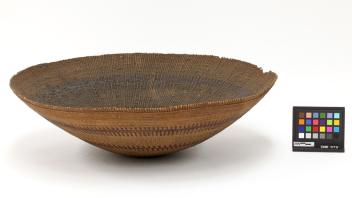 Winnowing basket (Mutch-kul-lul) from Lower Lake