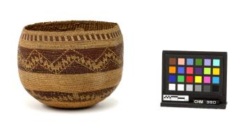Twined basket from Coyote Valley