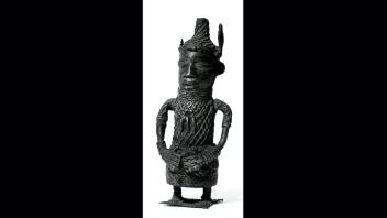 Bronze standing figure.