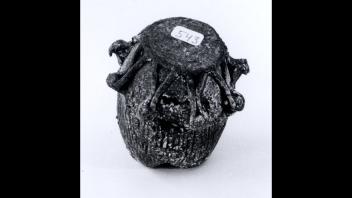 Small Ashanti (Asante) bronze drum. From the Ashanti territory of Southern Ghana.