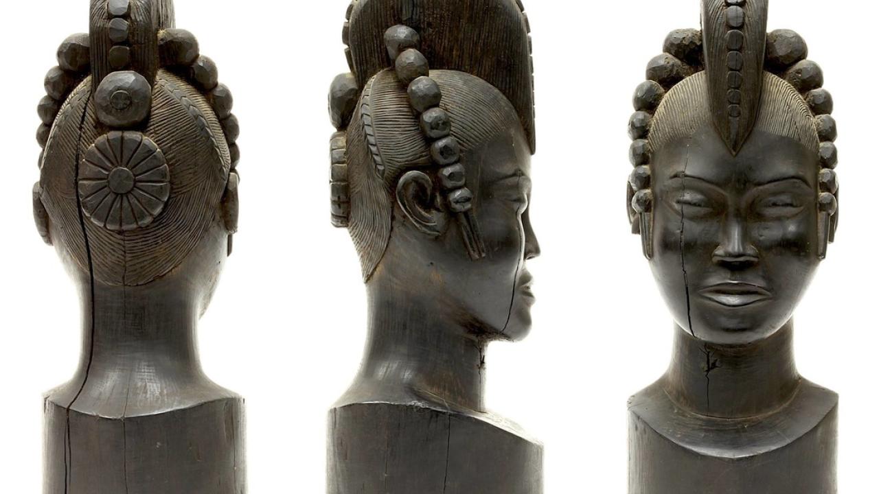 Ebony Bust from Equatorial Africa