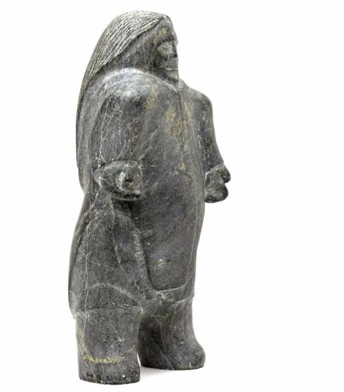 Stone Carving of Woman in Amautiq